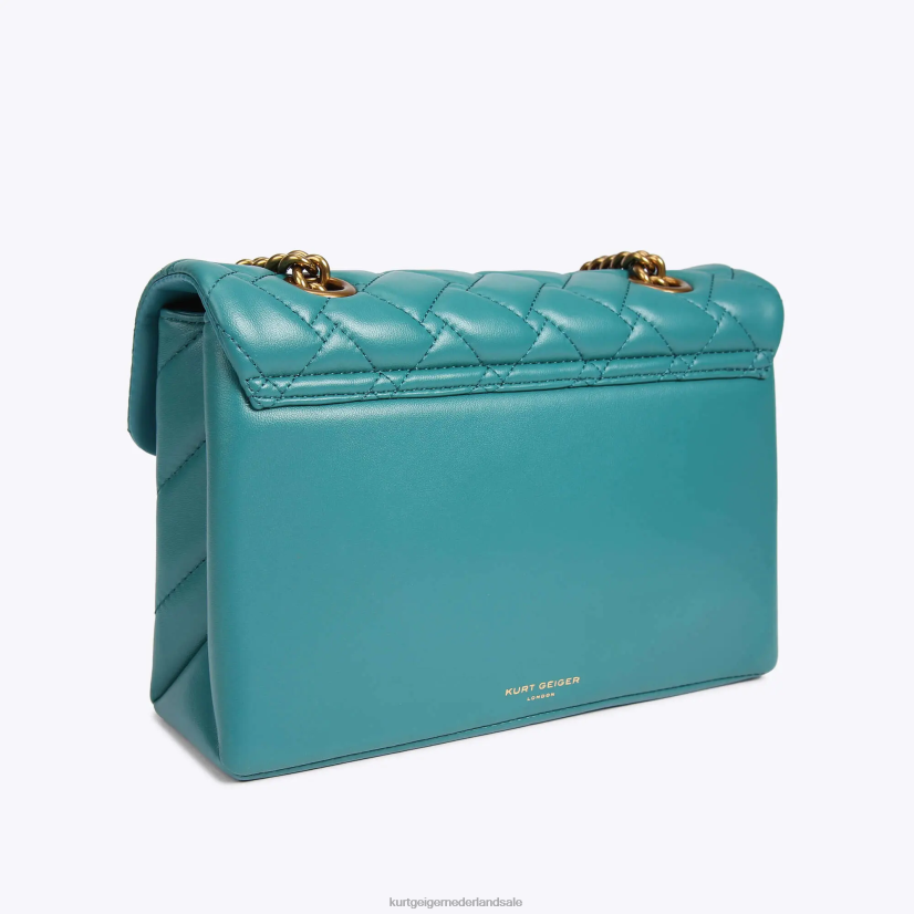 vrouwen Kurt Geiger N206R48 Londen leren Kensington tas benzine | Tassen
