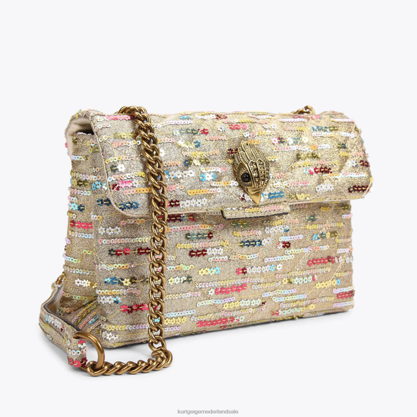 vrouwen Kurt Geiger N206R52 Londen lurex medium kensington gouden combinatie | Tassen