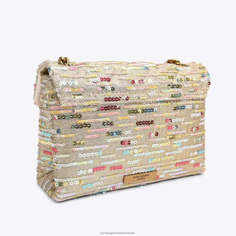 vrouwen Kurt Geiger N206R52 Londen lurex medium kensington gouden combinatie | Tassen