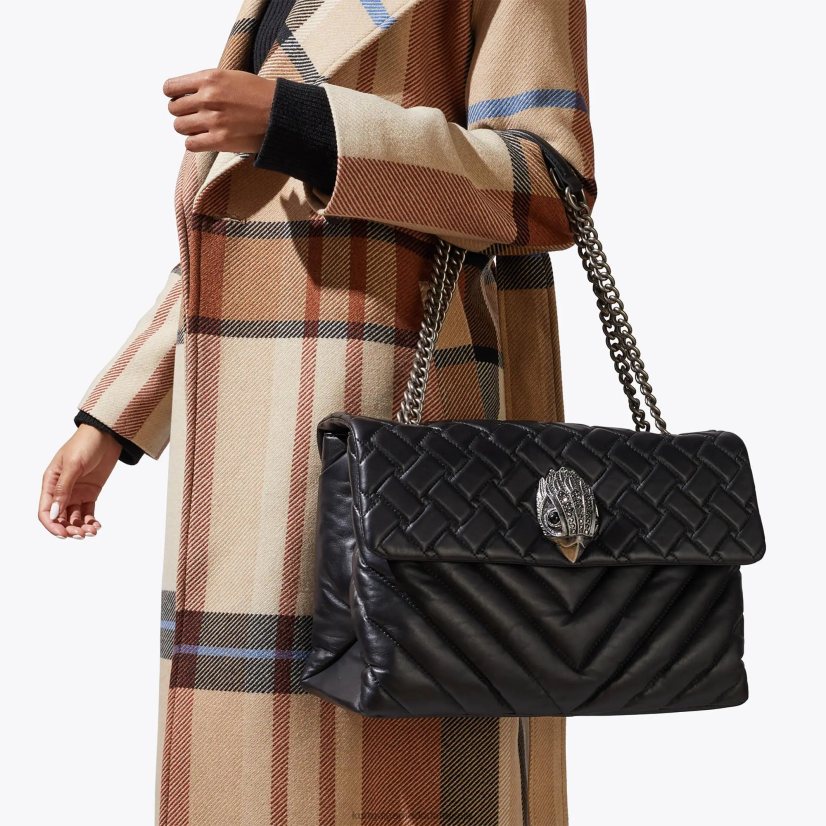 vrouwen Kurt Geiger N206R64 Londen leren xxl kensington zwart | Tassen