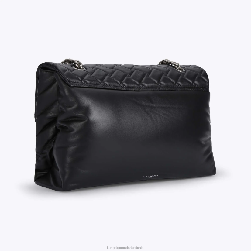 vrouwen Kurt Geiger N206R64 Londen leren xxl kensington zwart | Tassen