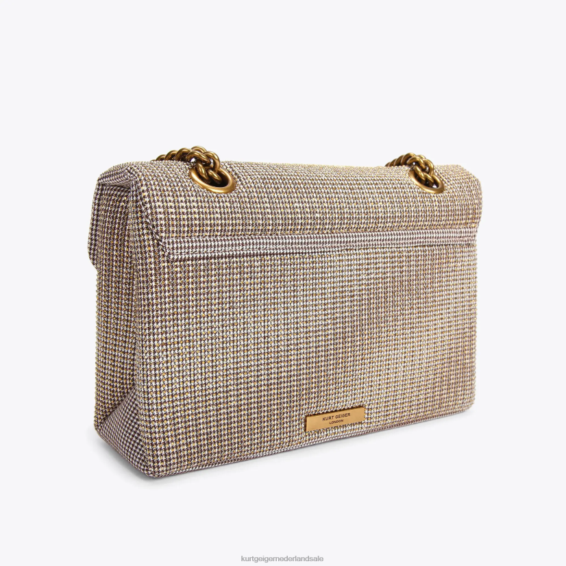 vrouwen Kurt Geiger N206R67 Kensington tas van Londense stof beige | Tassen