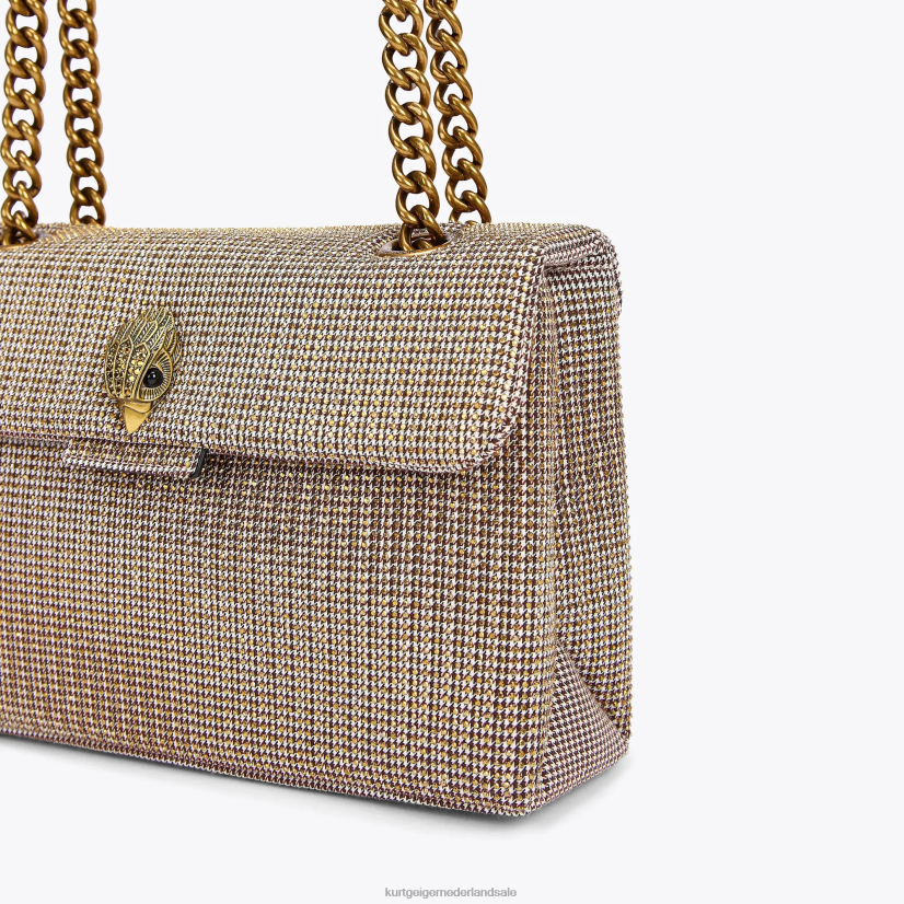 vrouwen Kurt Geiger N206R67 Kensington tas van Londense stof beige | Tassen