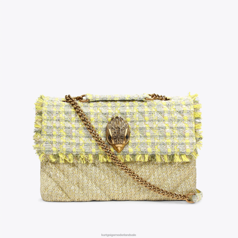 vrouwen Kurt Geiger N206R81 Londen raffia xxl kensington geel | Tassen
