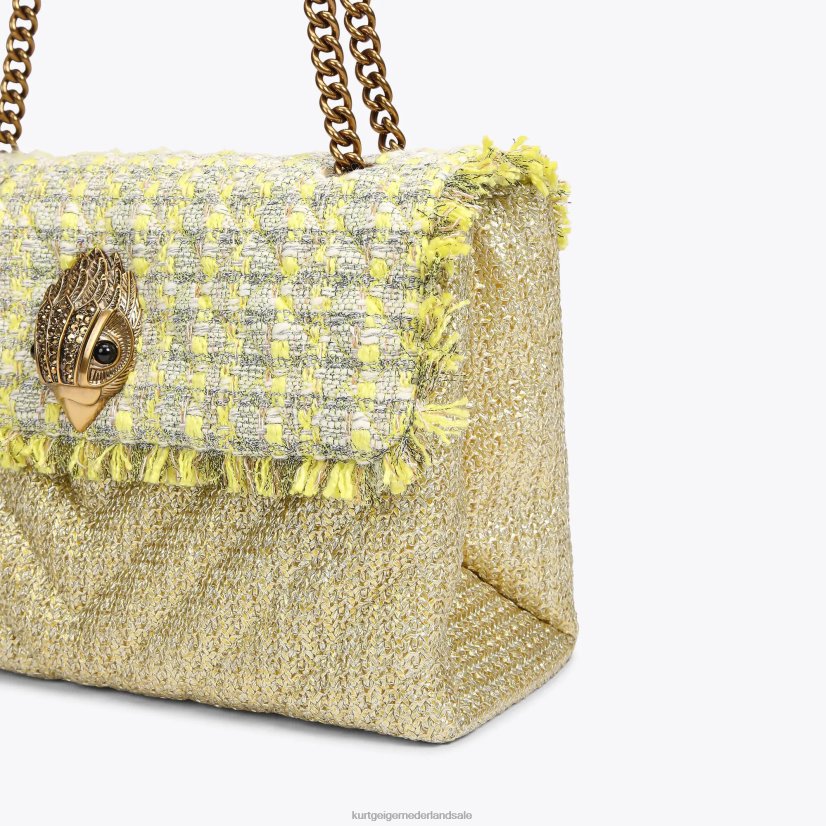 vrouwen Kurt Geiger N206R81 Londen raffia xxl kensington geel | Tassen