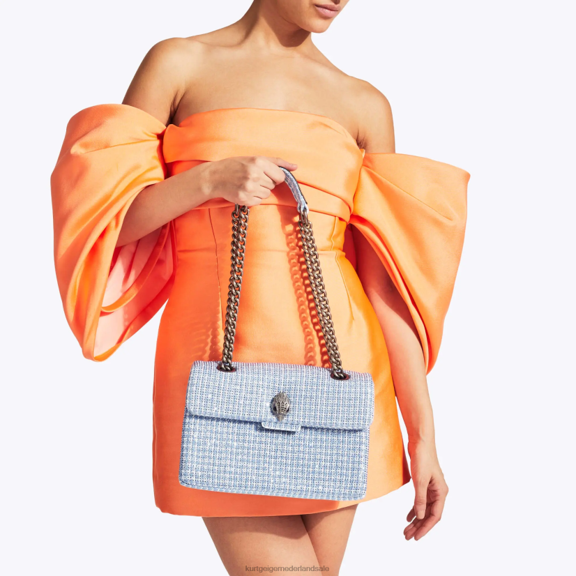 vrouwen Kurt Geiger N206R83 Kensington tas van Londense stof lichtblauw | Tassen