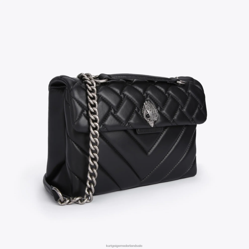 vrouwen Kurt Geiger N206R98 Londen leren Kensington zwarte combinatie | Tassen
