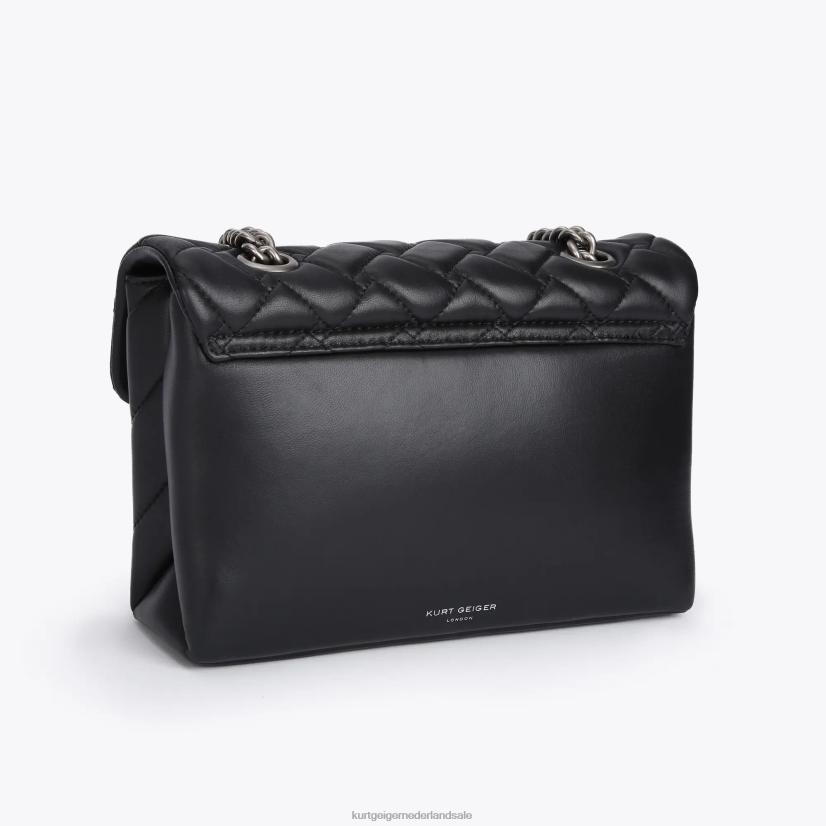 vrouwen Kurt Geiger N206R98 Londen leren Kensington zwarte combinatie | Tassen