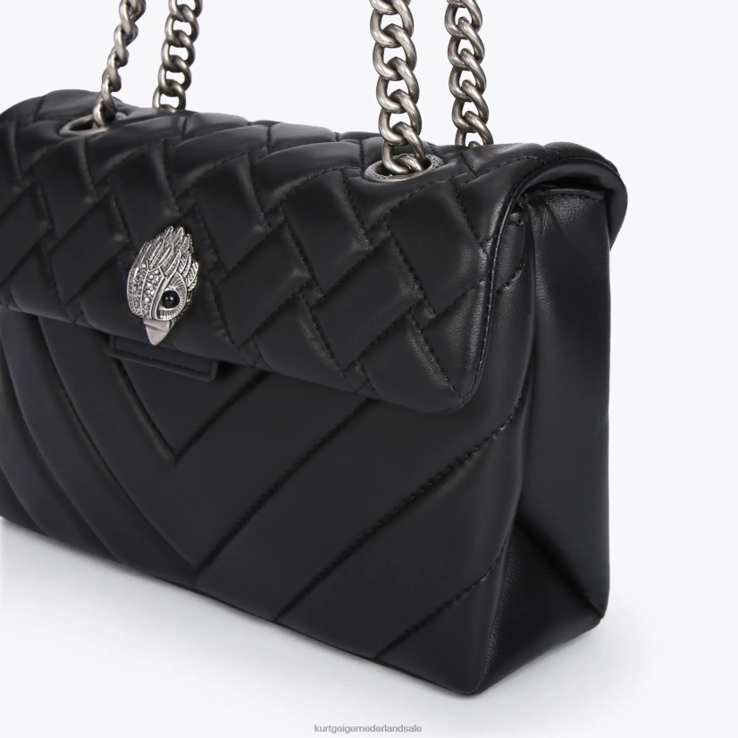 vrouwen Kurt Geiger N206R98 Londen leren Kensington zwarte combinatie | Tassen