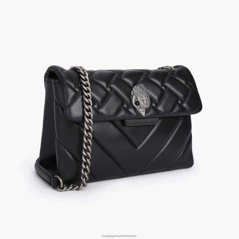 vrouwen Kurt Geiger N206R99 Londen leer medium kensington zwart | Tassen