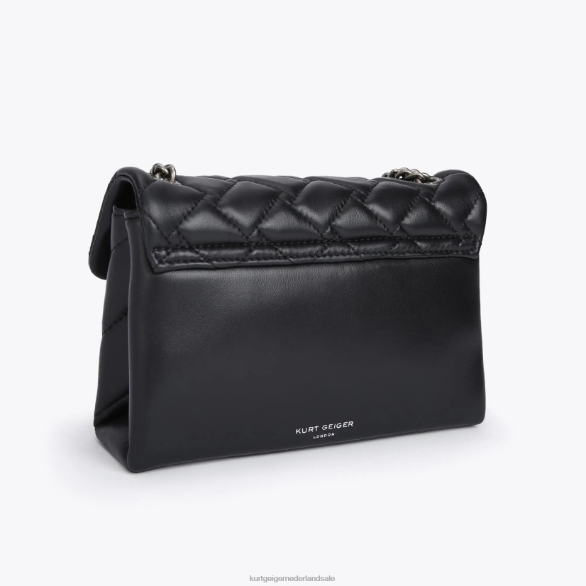 vrouwen Kurt Geiger N206R99 Londen leer medium kensington zwart | Tassen