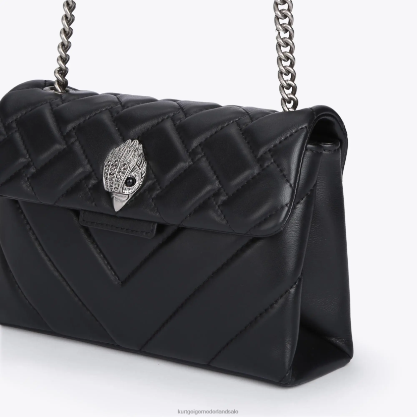 vrouwen Kurt Geiger N206R99 Londen leer medium kensington zwart | Tassen