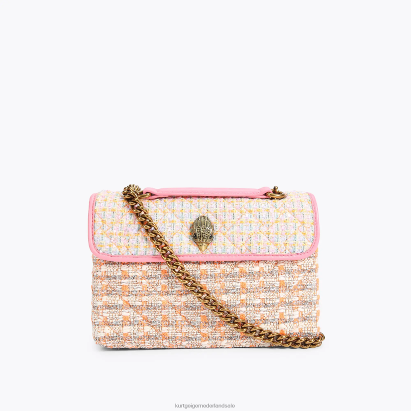 vrouwen Kurt Geiger N206R9 Londen tweed Kensington tas oranje | Tassen