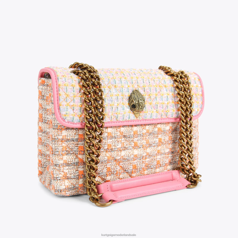 vrouwen Kurt Geiger N206R9 Londen tweed Kensington tas oranje | Tassen