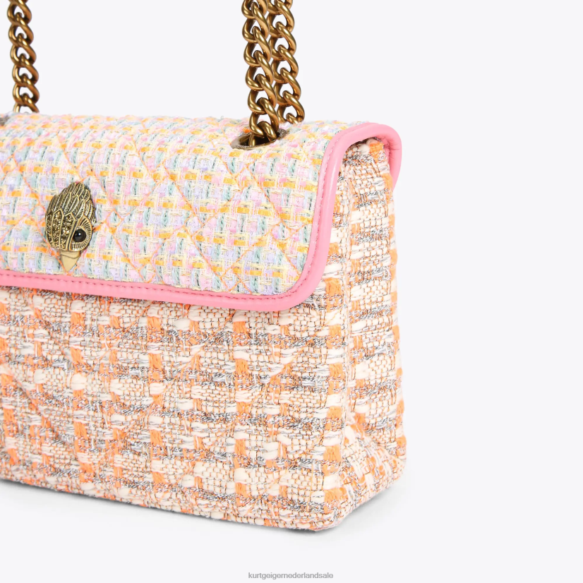 vrouwen Kurt Geiger N206R9 Londen tweed Kensington tas oranje | Tassen