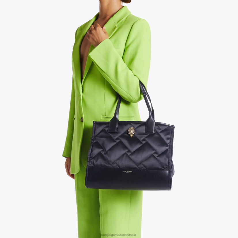 vrouwen Kurt Geiger N206R112 Londen gerecyclede vierkante kleine shopper zwart | Tassen