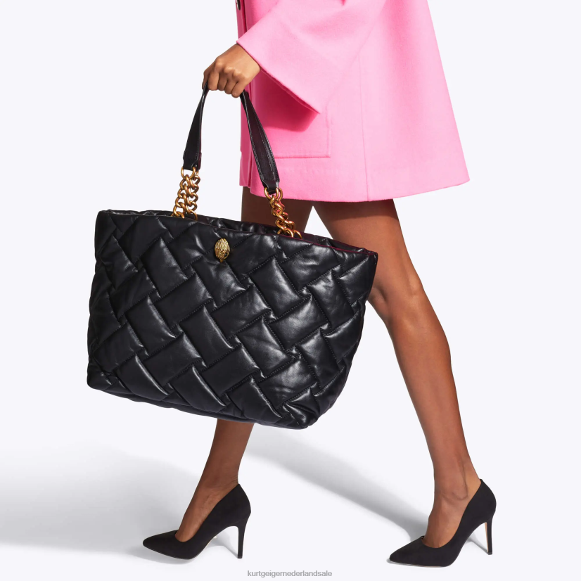 vrouwen Kurt Geiger N206R71 Londen Kensington zachte shopper zwart | Tassen