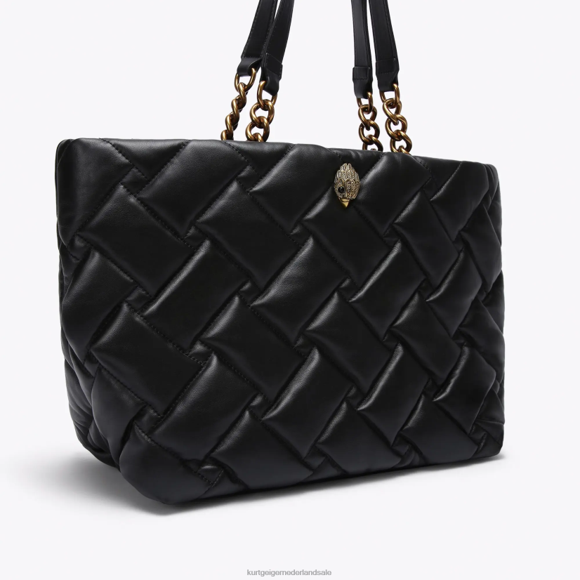 vrouwen Kurt Geiger N206R71 Londen Kensington zachte shopper zwart | Tassen