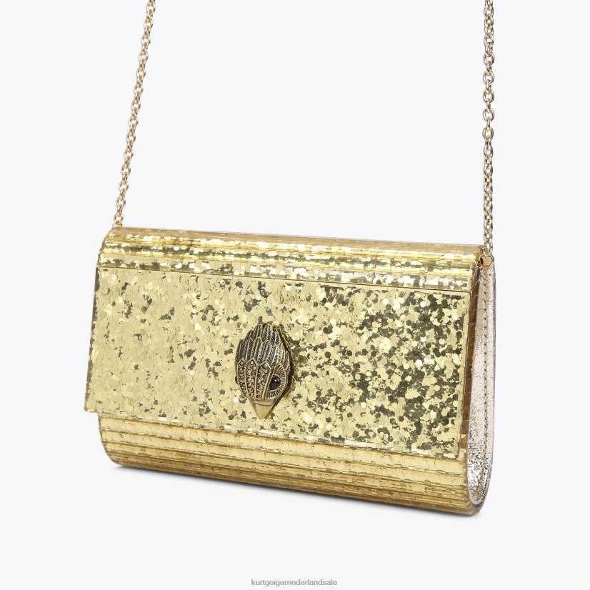 vrouwen Kurt Geiger N206R262 London Party Eagle clutch drench goud | Tassen