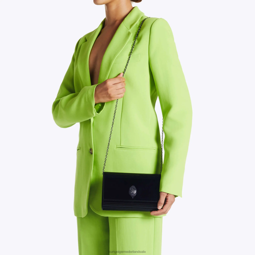 vrouwen Kurt Geiger N206R263 London Party Eagle clutch drench zwart | Tassen