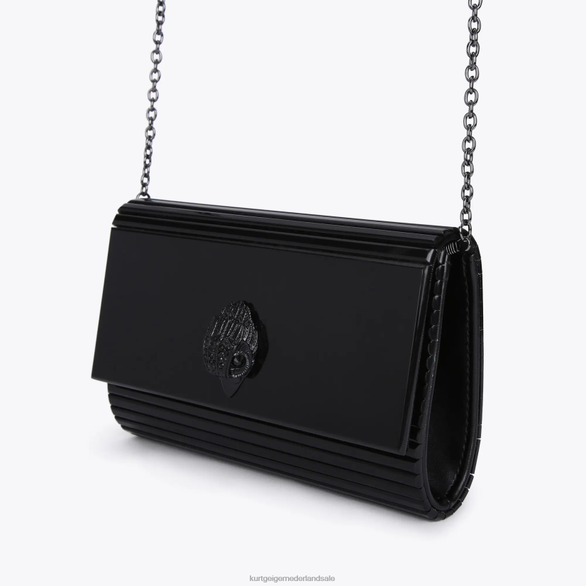 vrouwen Kurt Geiger N206R263 London Party Eagle clutch drench zwart | Tassen