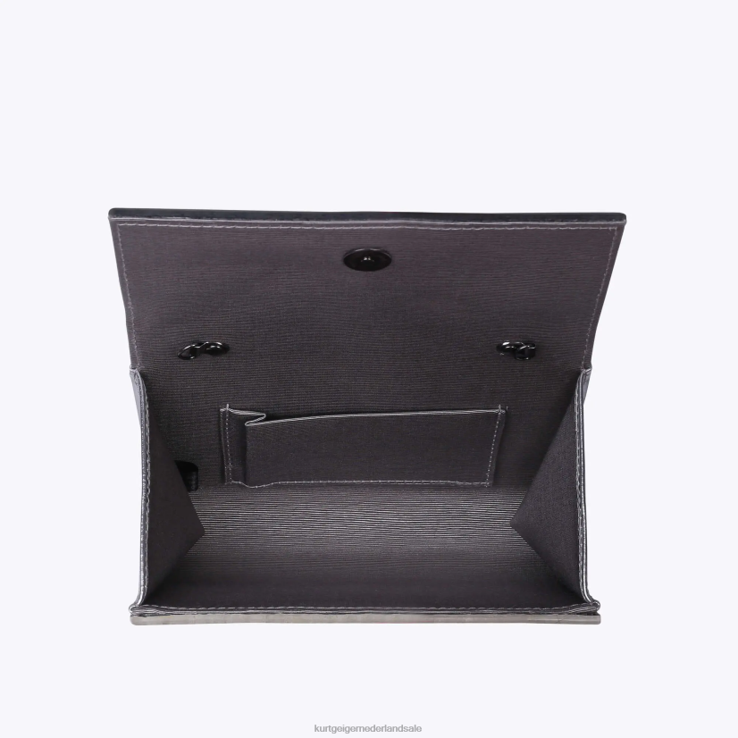 vrouwen Kurt Geiger N206R264 London Party Eagle clutch drench zilver | Tassen