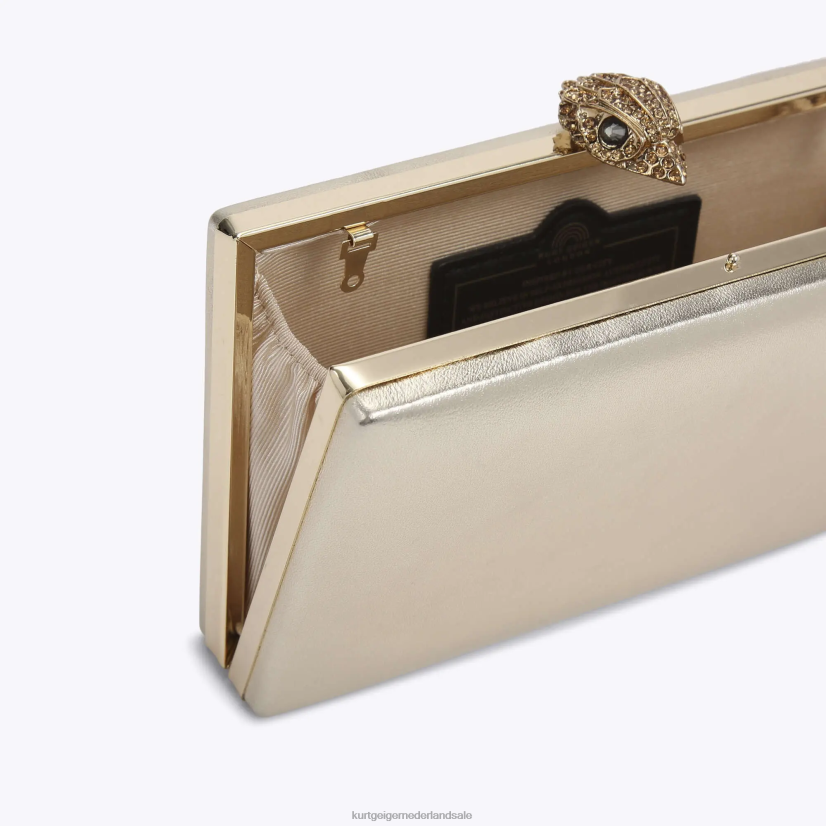 vrouwen Kurt Geiger N206R59 Kensington clutch van Londen kristal goud | Tassen