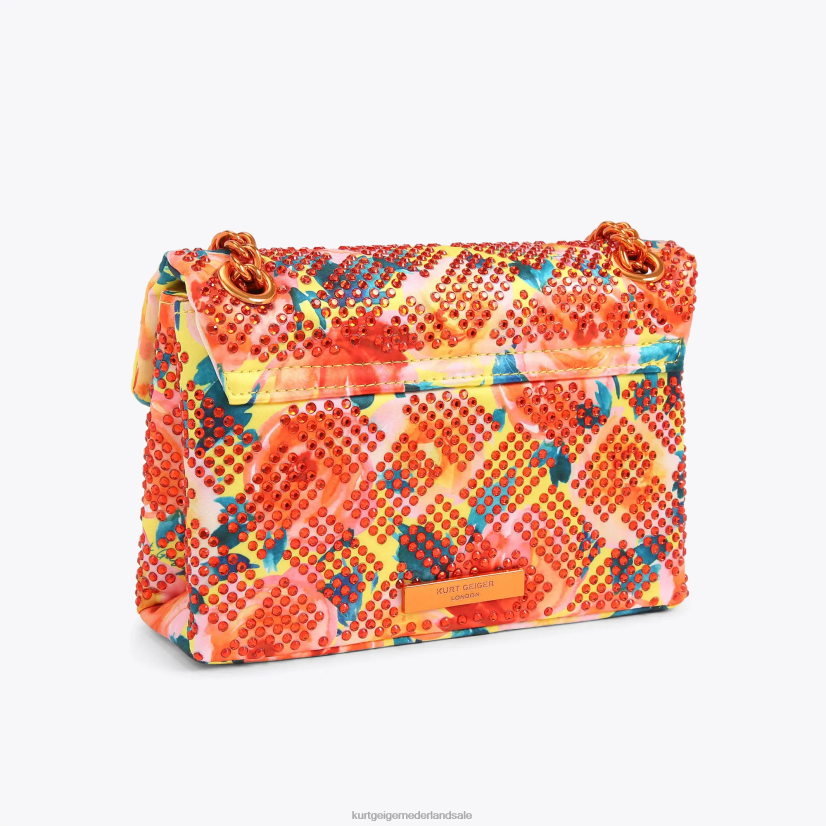 vrouwen Kurt Geiger N206R13 Londen stof mini kensington oranje | Tassen