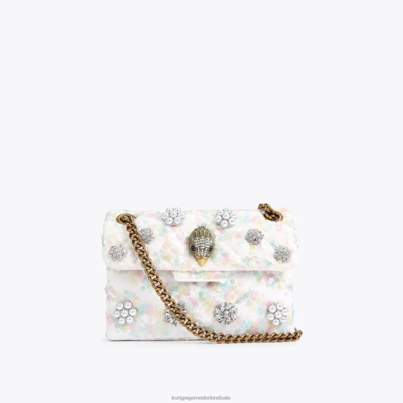 vrouwen Kurt Geiger N206R39 Londen stof mini kensington wit | Tassen