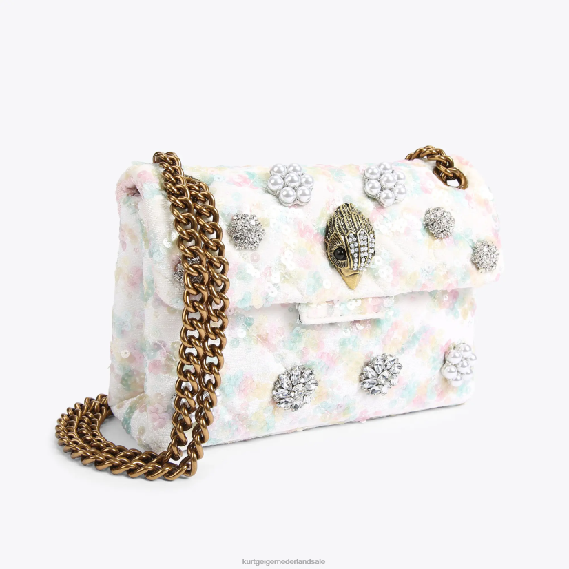 vrouwen Kurt Geiger N206R39 Londen stof mini kensington wit | Tassen