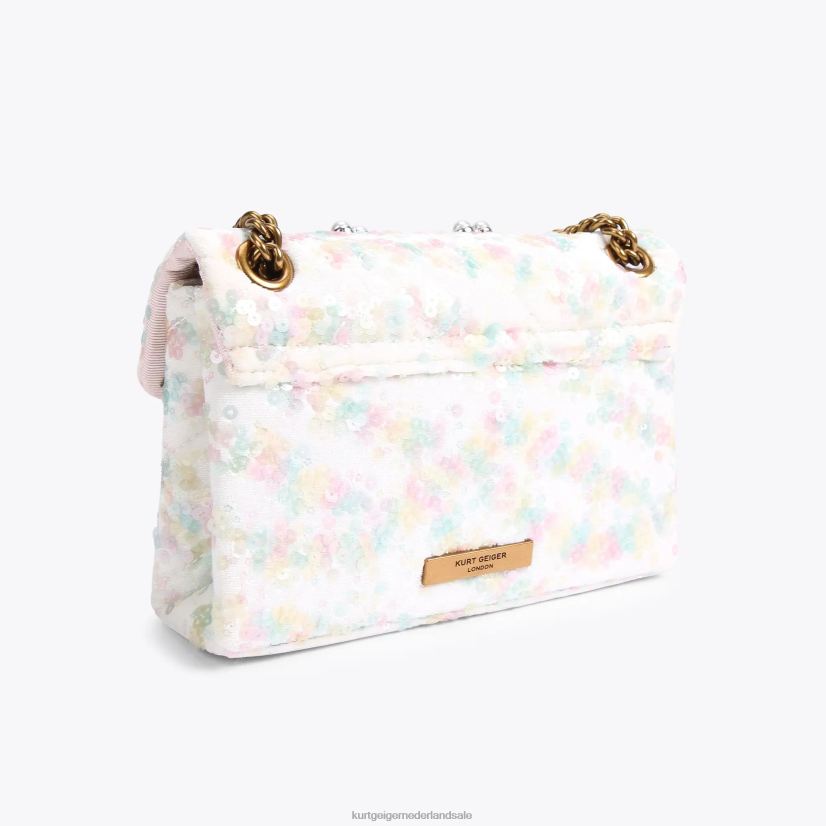 vrouwen Kurt Geiger N206R39 Londen stof mini kensington wit | Tassen