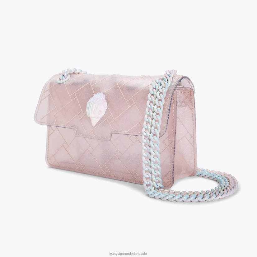 vrouwen Kurt Geiger N206R66 Londen glitter mini kensington bleekroze | Tassen