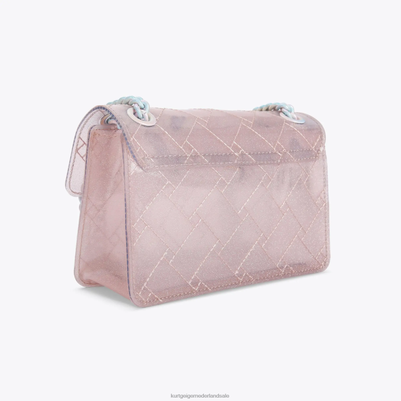 vrouwen Kurt Geiger N206R66 Londen glitter mini kensington bleekroze | Tassen