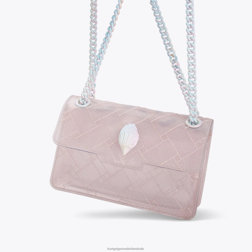 vrouwen Kurt Geiger N206R66 Londen glitter mini kensington bleekroze | Tassen
