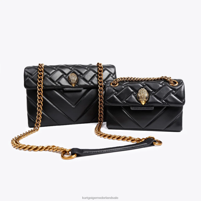vrouwen Kurt Geiger N206R72 Londen mini Kensington zwarte combinatie | Tassen