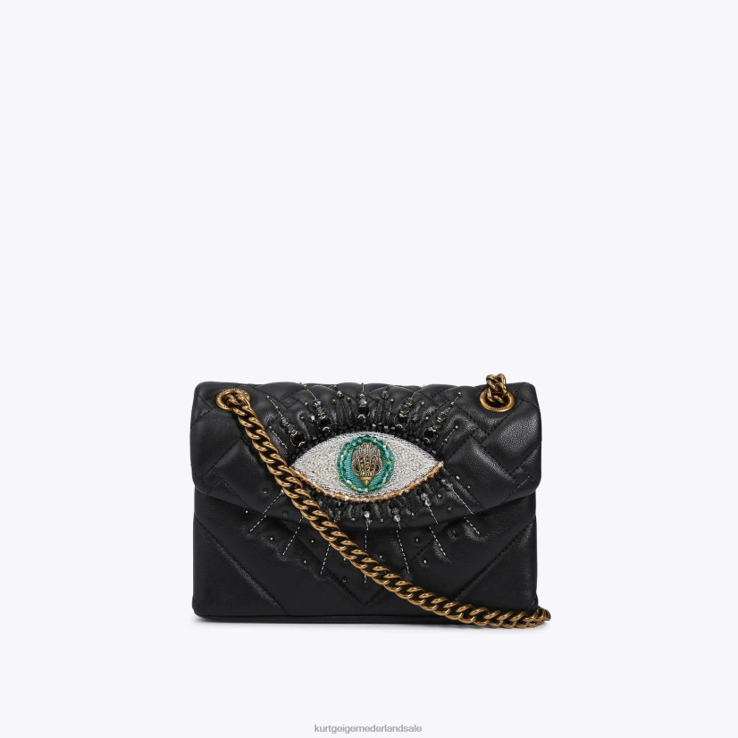 vrouwen Kurt Geiger N206R76 Londen leren mini kensington oog zwart | Tassen