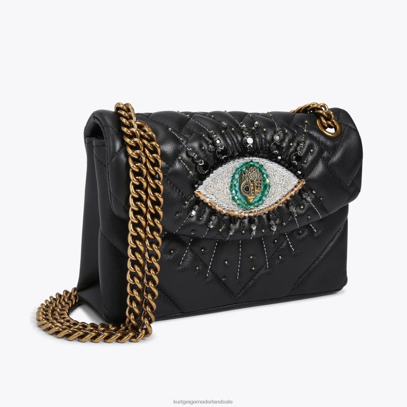 vrouwen Kurt Geiger N206R76 Londen leren mini kensington oog zwart | Tassen