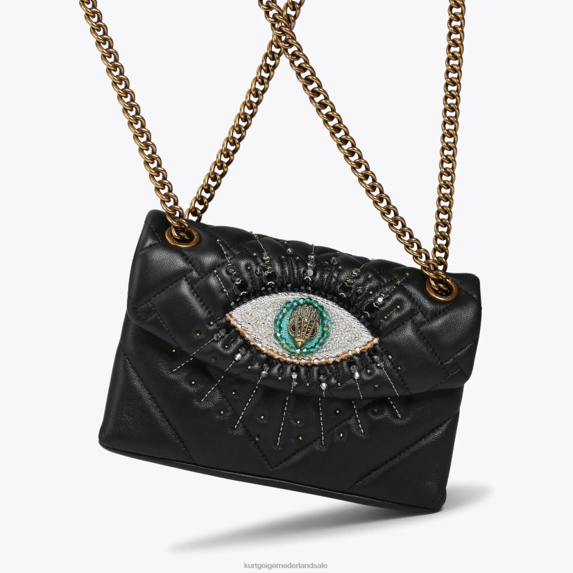 vrouwen Kurt Geiger N206R76 Londen leren mini kensington oog zwart | Tassen
