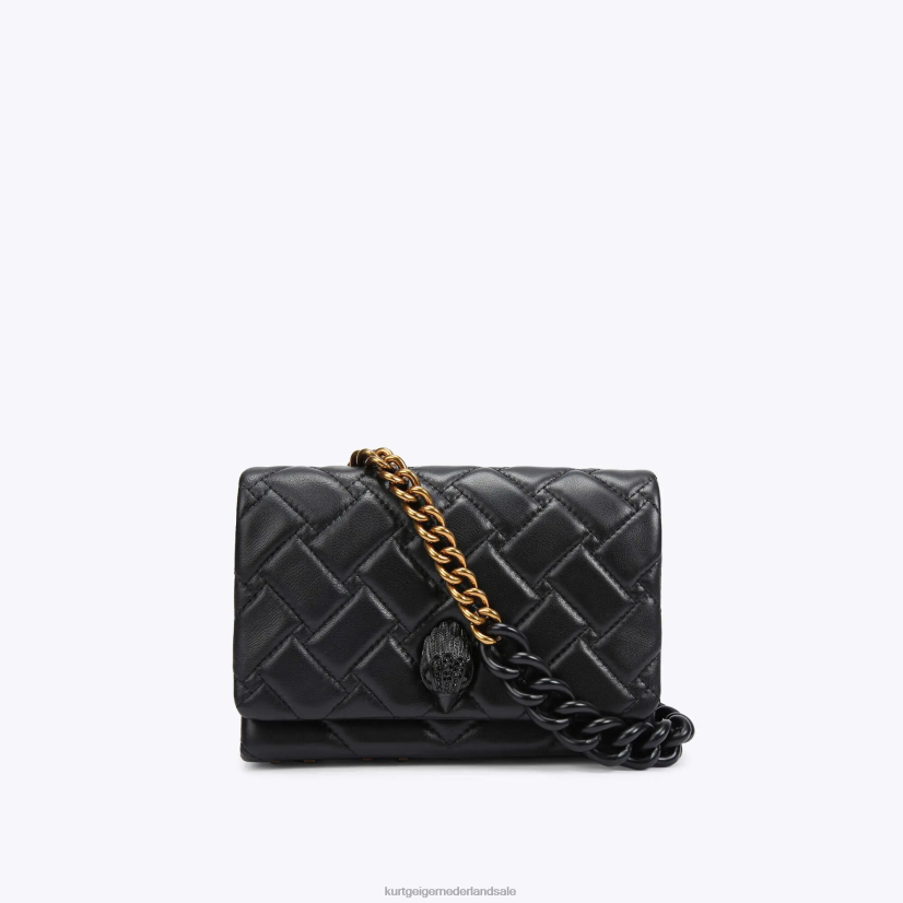 vrouwen Kurt Geiger N206R88 Londen mini Kensington zwarte combinatie | Tassen
