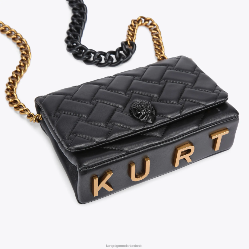 vrouwen Kurt Geiger N206R88 Londen mini Kensington zwarte combinatie | Tassen