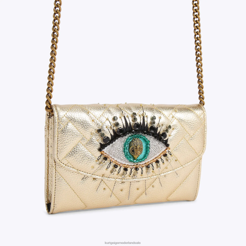 vrouwen Kurt Geiger N206R109 Londen kensington ketting portemonnee oog goud | Tassen