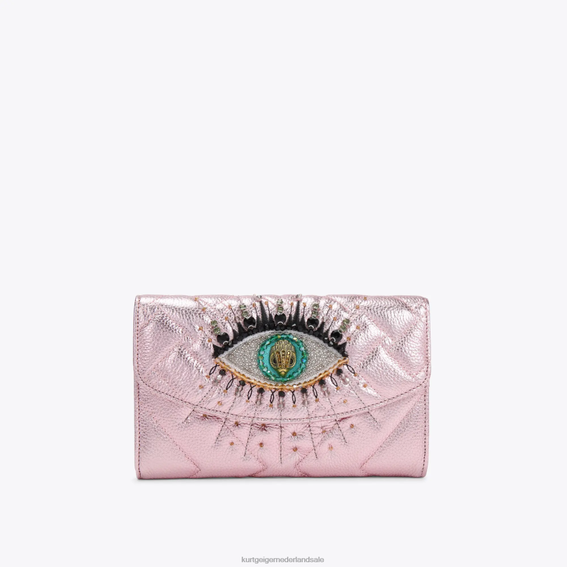 vrouwen Kurt Geiger N206R110 Londen kensington ketting portemonnee oog bleekroze | Tassen