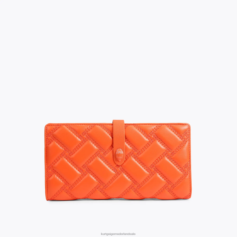 vrouwen Kurt Geiger N206R275 Londen lederen zachte portemonnee oranje | Tassen