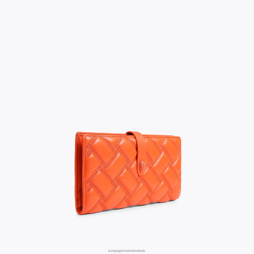 vrouwen Kurt Geiger N206R275 Londen lederen zachte portemonnee oranje | Tassen