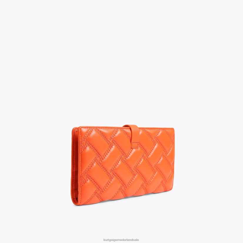 vrouwen Kurt Geiger N206R275 Londen lederen zachte portemonnee oranje | Tassen