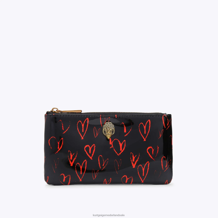 vrouwen Kurt Geiger N206R499 London Eagle zakje cadeauset zwart rood | Tassen