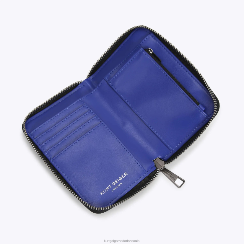 vrouwen Kurt Geiger N206R559 London kleine portemonnee met rits nylon blauw | Tassen