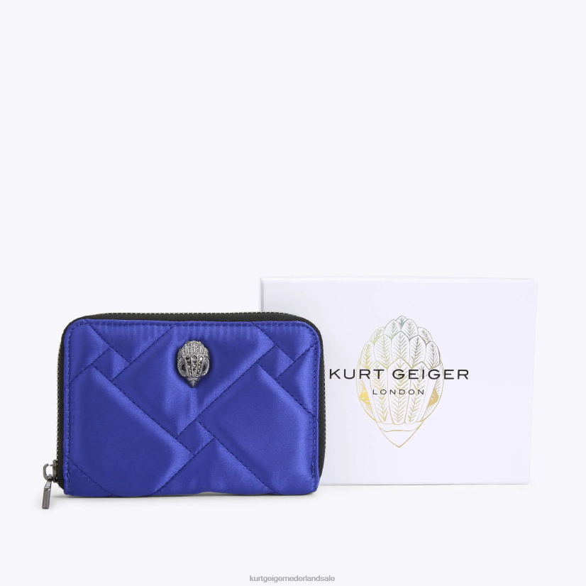 vrouwen Kurt Geiger N206R559 London kleine portemonnee met rits nylon blauw | Tassen