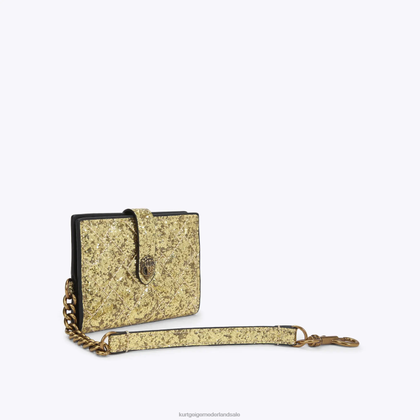 vrouwen Kurt Geiger N206R566 Londense spiegelkaart Kensington goud | Tassen