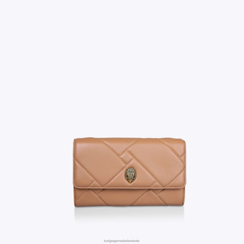 vrouwen Kurt Geiger N206R95 Londen kensington quilt portemonnee kameel | Tassen